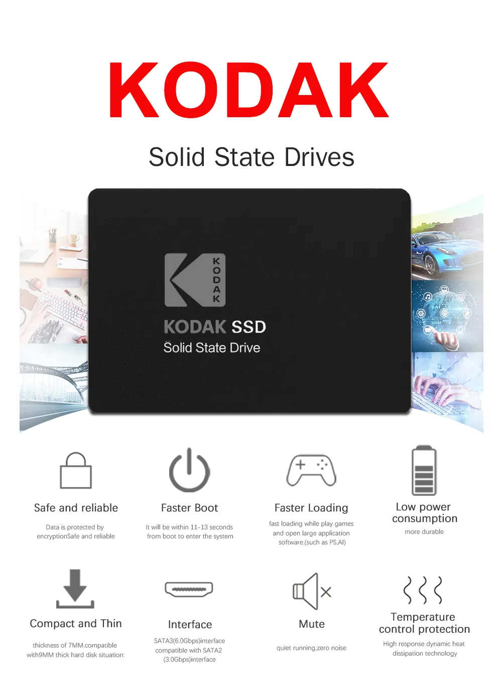 Kodak X120PRO 2.5 in SATA III Internal SSD 128GB 256GB 512GB 1TB