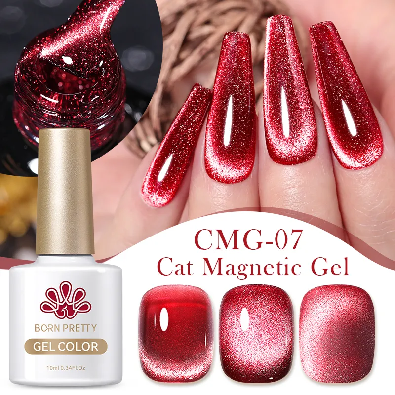 DHgate.com:Cat Magnetic Gel Nail Polish - 10ml Red Series