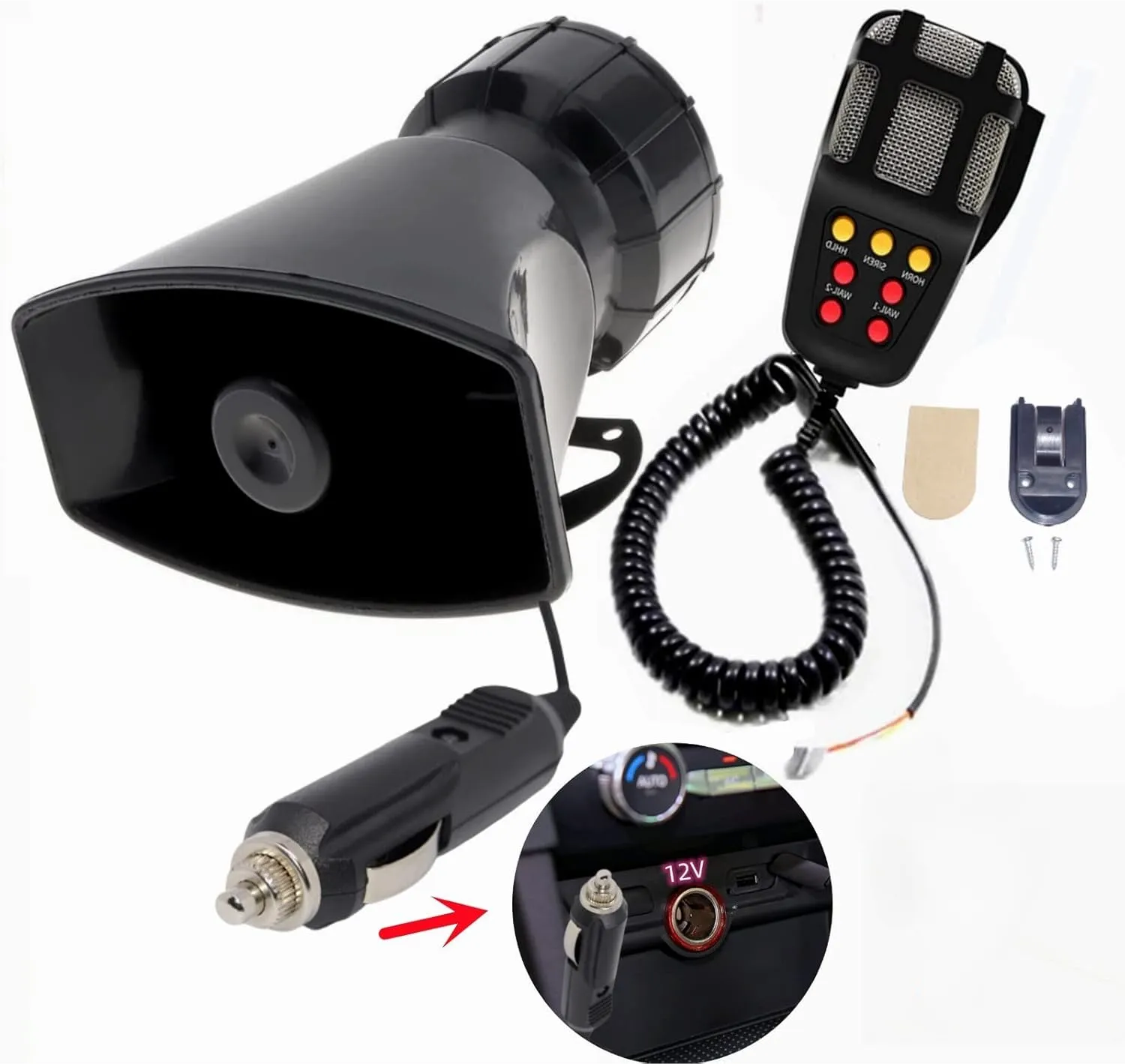 cigarette lighter speaker Easy-Install Car Horn: 130dB Alarm, Mic PA Speaker, 7-Tone Siren, Cigarette  Lighter Connection from Dhgate Other Auto Electronics