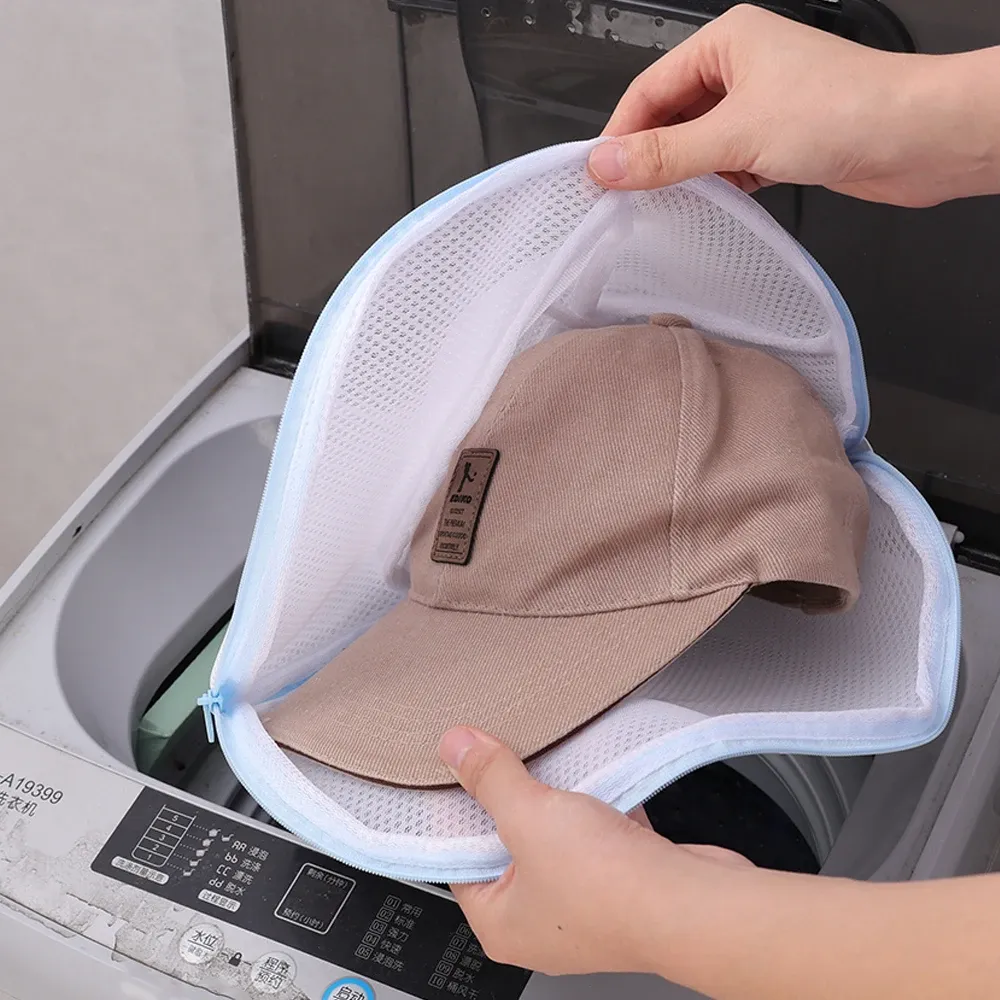 DHgate New Mesh Hat Washer for Washing Machine Portable Baseball Cap Wash Protector with Support Frame Black Pack of 2 Home Garden