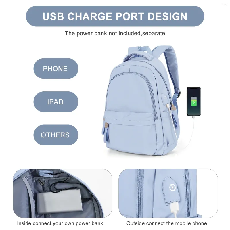 Lightweight School Backpack For Women Casual Waterproof College Bag With USB Charging Port From Dagongre 23.19 DHgate.Com