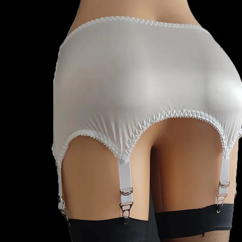 Women Satin Garter Belt with 6 Straps Clips for Thigh High Stockings Nylon  Yarn Material from Dhgate Sexy Socks