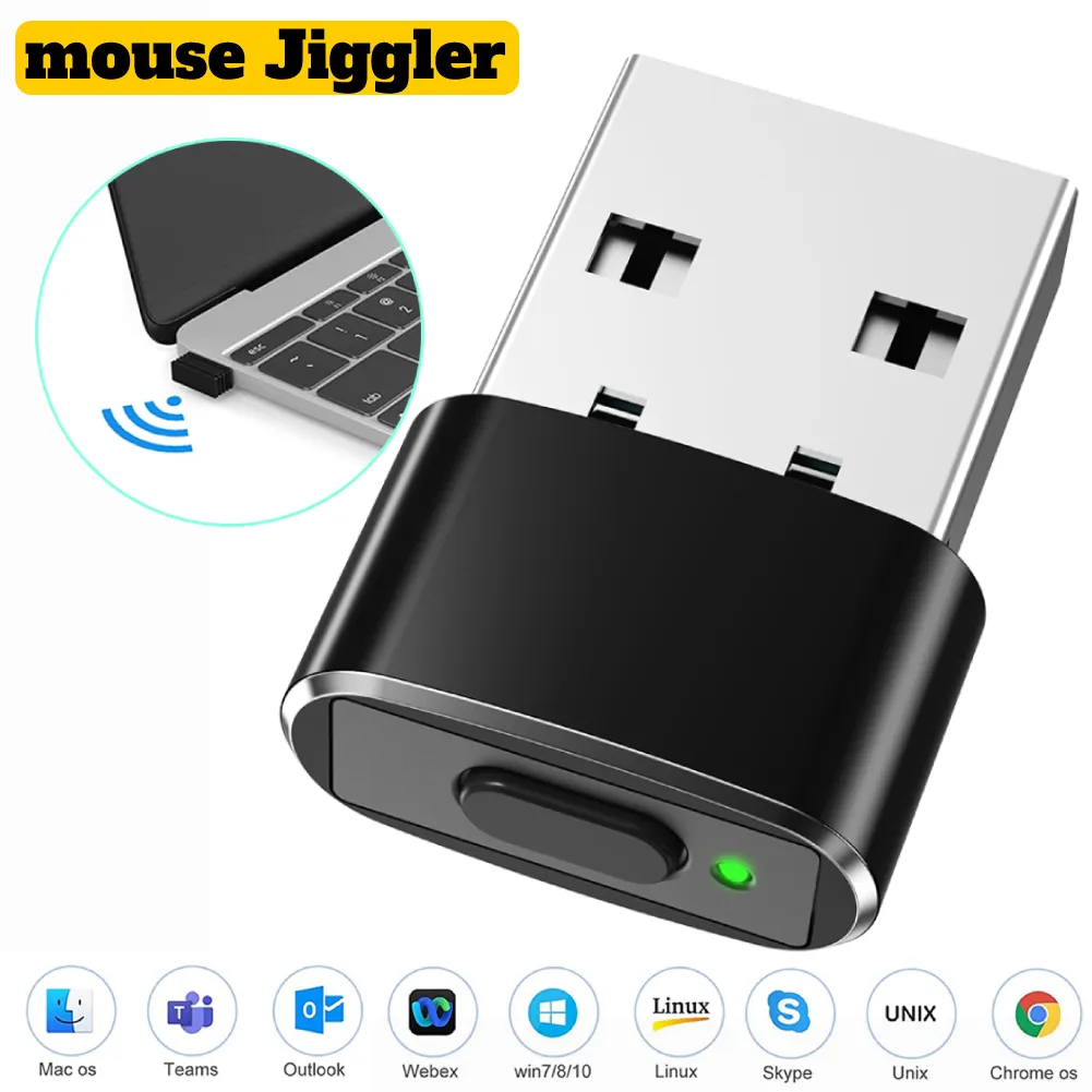 DHgate.com:Undetectable USB Mouse Jiggler: 2024 Mini Mouse Mover w/ On ...