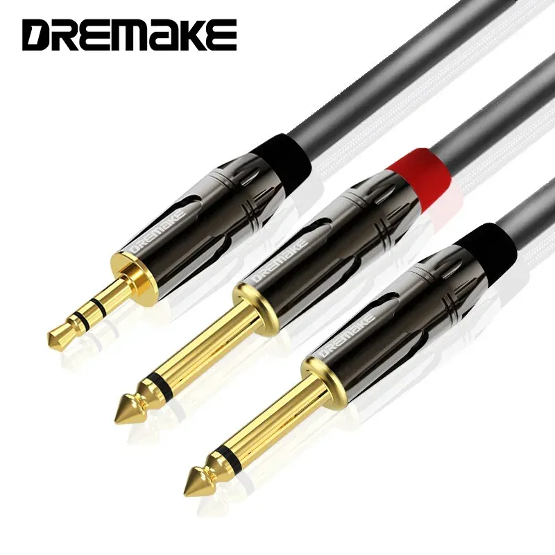 Speaker To Aux Adapter Fancasee 6FT 3.5mm Right Angle Mono Plug To Bare Wire Audio Cable | Speaker Wire Adapter Repair Connector Mono TS Plug To Bare Wire