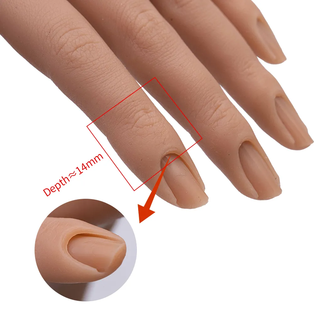 DHgate Lifelike Nail Training Practice Hand Silicone Fake Hand with Stand Perfect for Manicure Practice Health Beauty