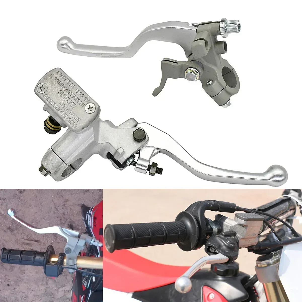 Maître-Cylindre De Frein Avant Avec Levier Pour CR125R/250R CRF250R/450R (2004-2013) - Argent, Pour Guidon 22mm