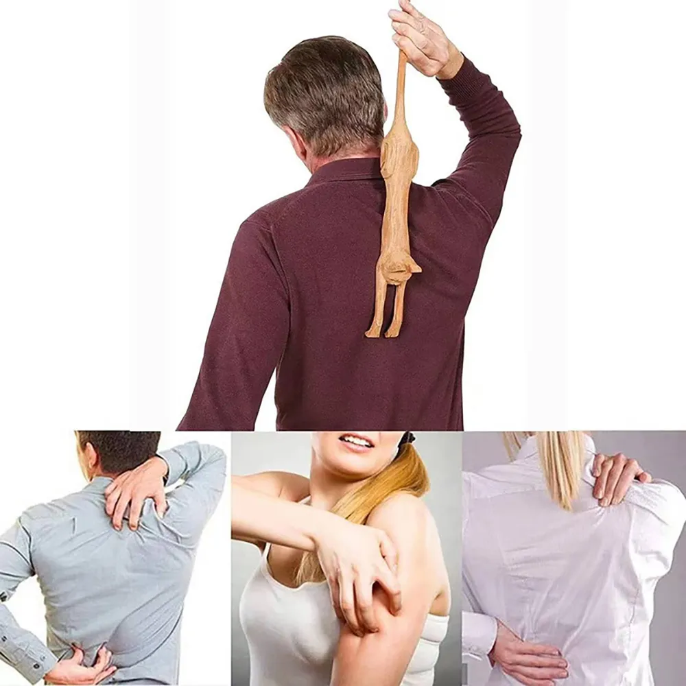 Cat Back Scratcher Portable Handheld Body Scratching Stick with Wooden ...