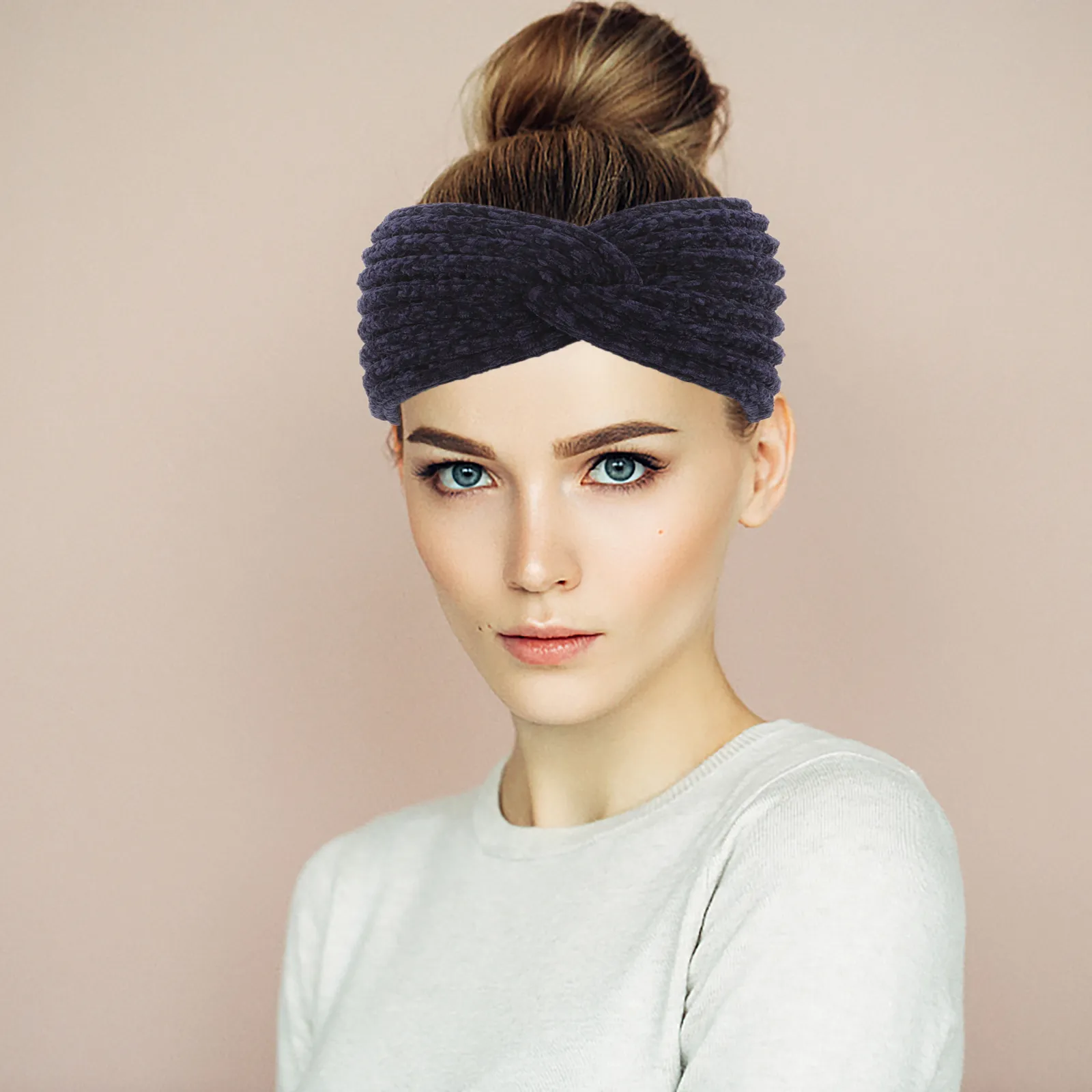 Stirnband Damen Winter – Gestricktes Kopfband, Wärmend, Für Kalte Tage, Stylisches Haar-Accessoire
