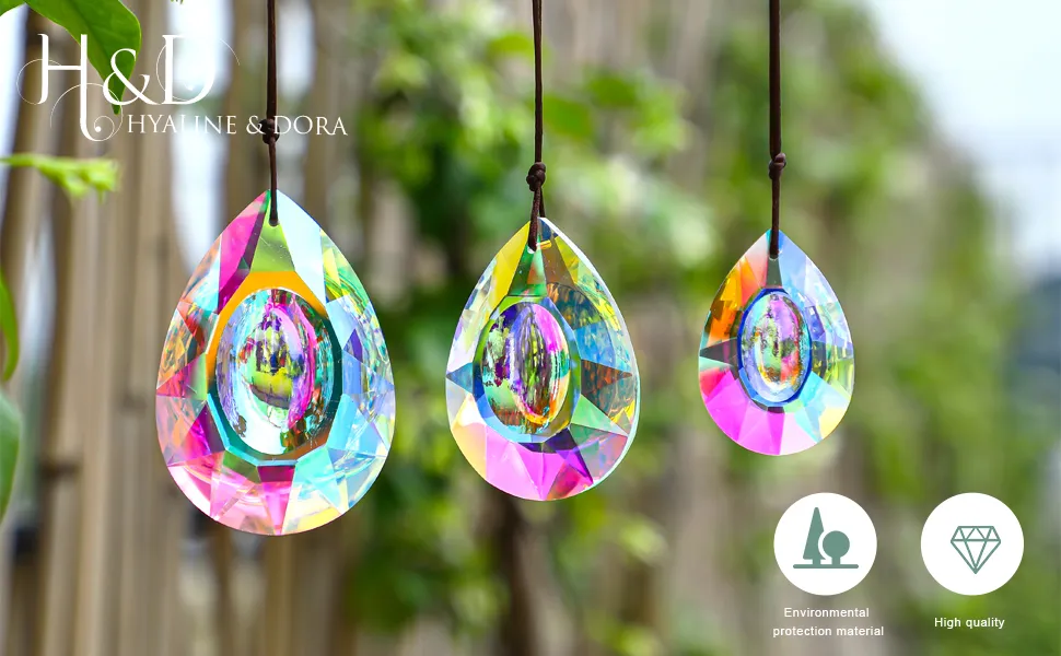H&D HYALINE & DORA Prisme Arc-en-Ciel 30mm Papillon – Boule Cristal Suncatcher Fenêtre & Décoration Maison