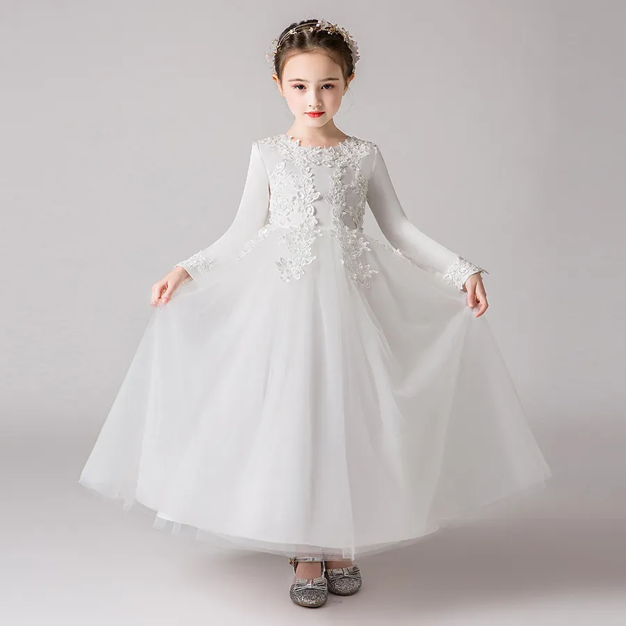 Junior Girl Ankle-Length Ball Gown Dress for 4-14 Years Old Girls Winter Party  White from Dhgate Dresses - price 106.29
