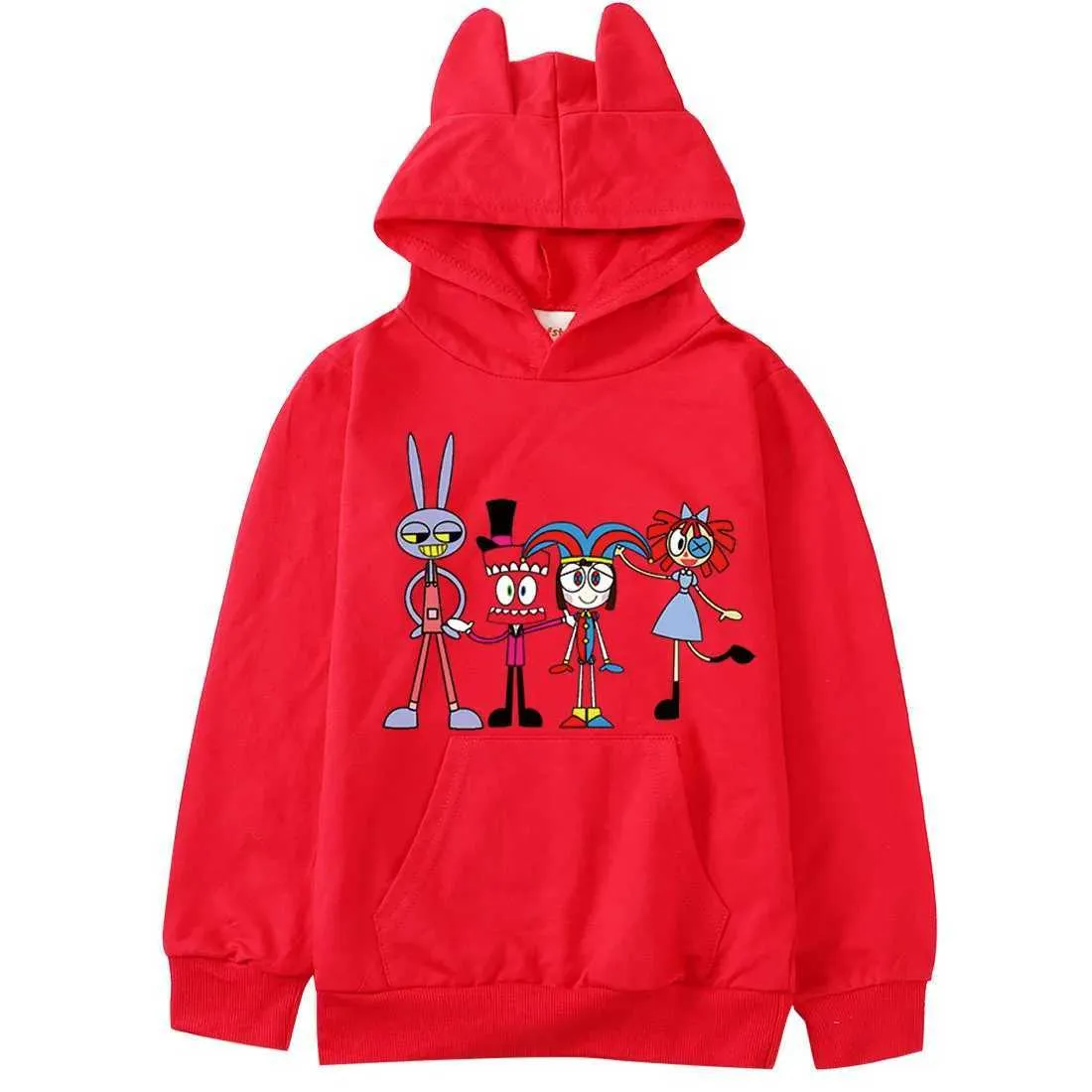 DHgate Amazing Digital Circus Hoodies for Kids Long Sleeve Outwear Unisex Sweatshirts Baby Kids Maternity