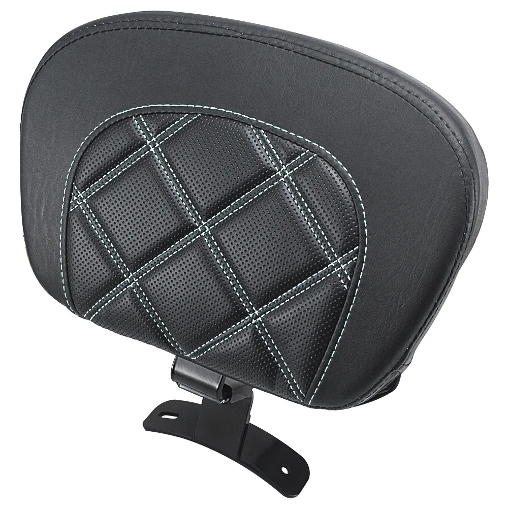 HCMOTORKU Black Driver Front Backrest Pad For Harley Touring Road King Glide 2009-2023