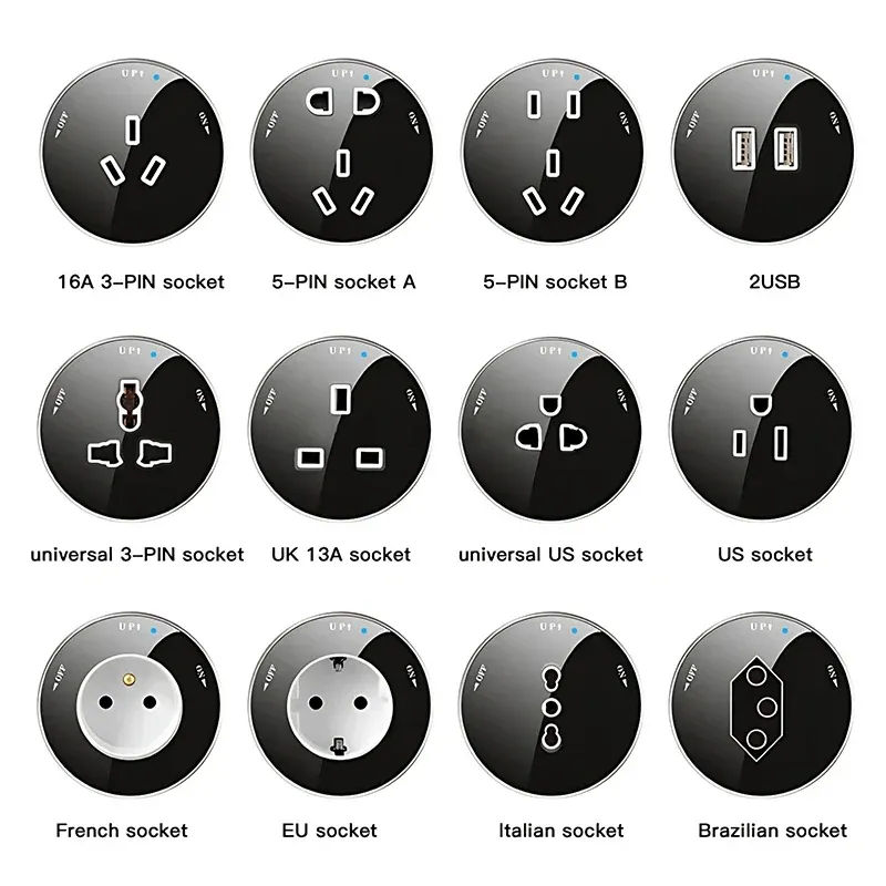 DHgate.com:International Power Track Socket - UK, US, AU, EU Plug ...