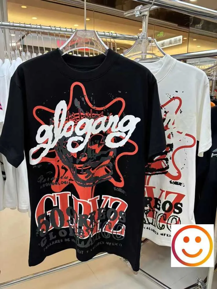 Mens Cotton T-shirt, Glo Gang Worldwide, High-Quality Street