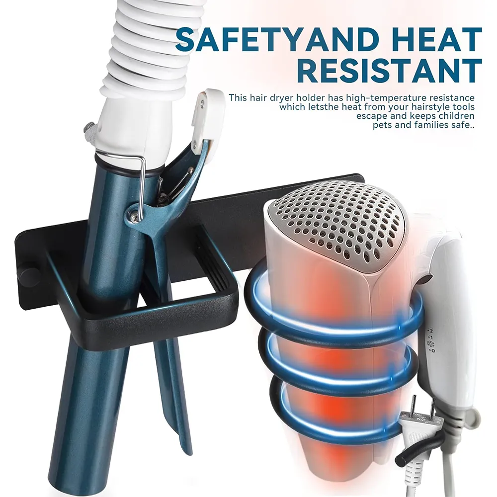 2024 Sleek Aluminum Wall-Mount Hair Tool Organizer: Space-Saving