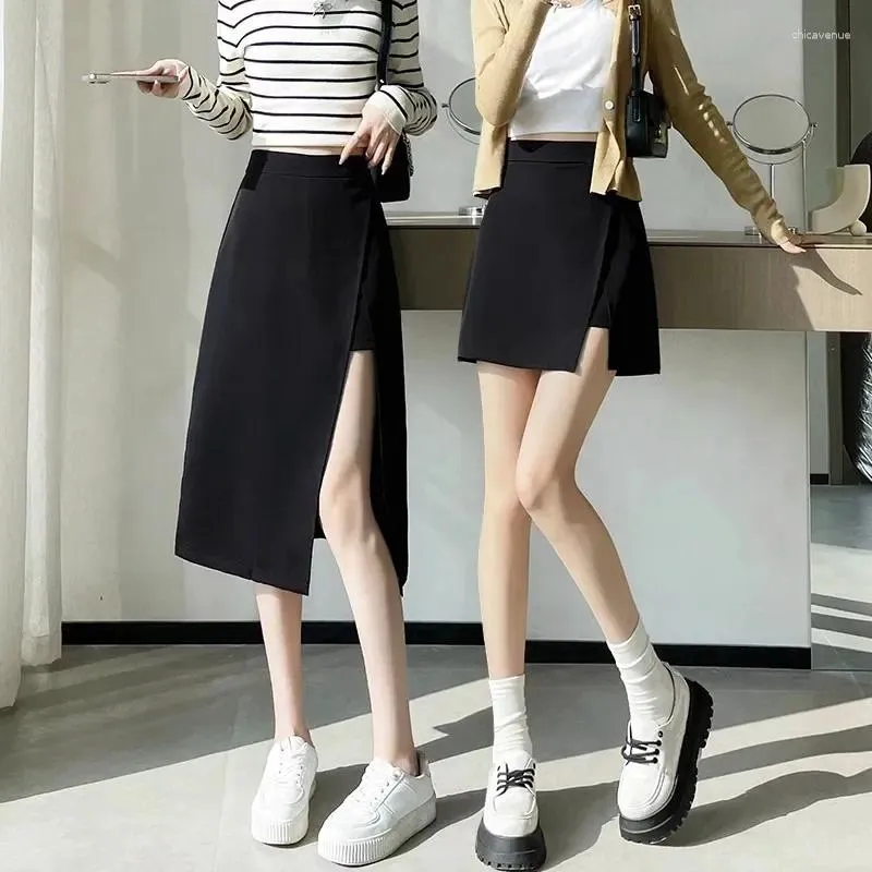 Women's High-Waisted Slimming Summer Mini Dress A-Line with Side Slits