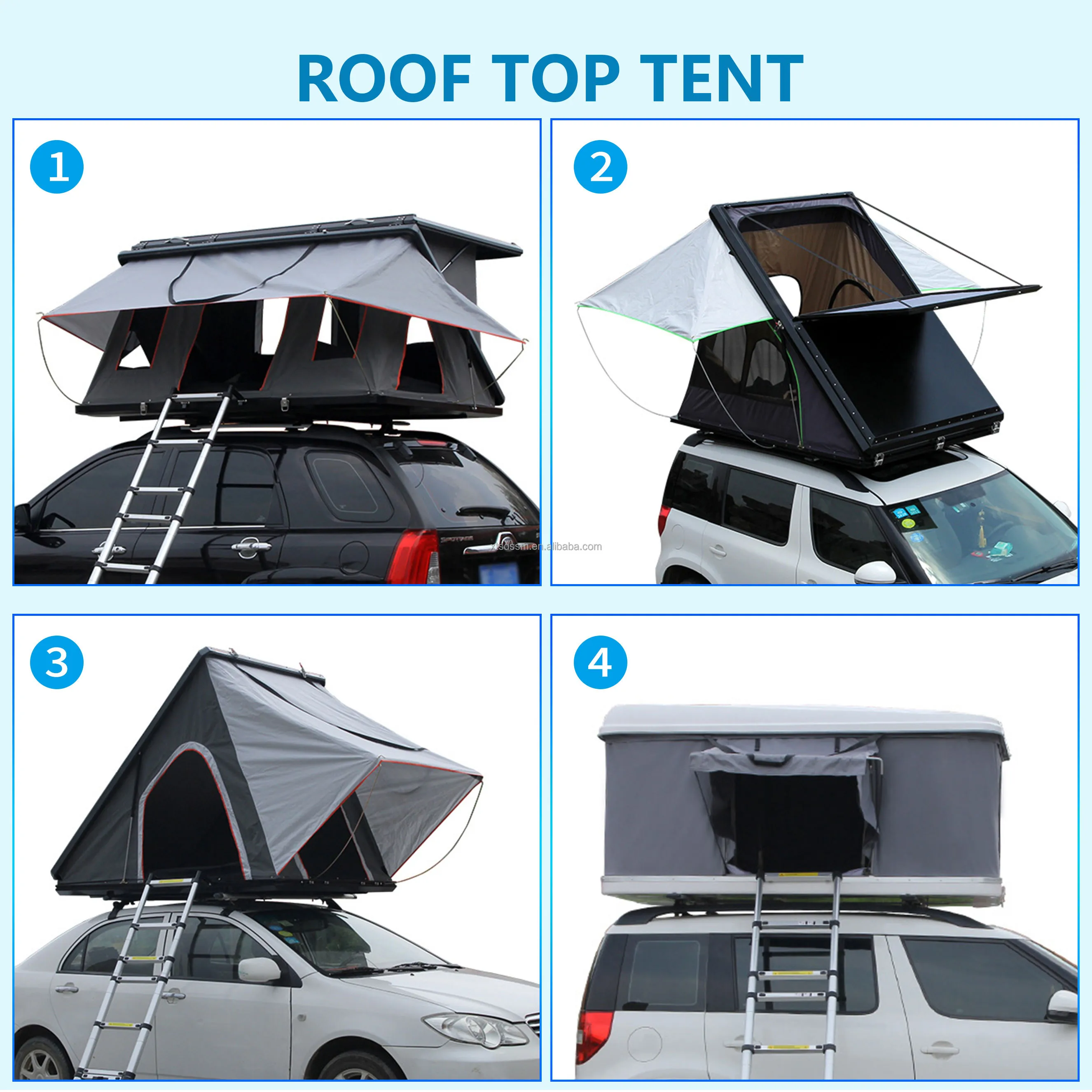 Hard Shell Roof Top Tent for SUV 2024 Camping Adventure Waterproof Durable