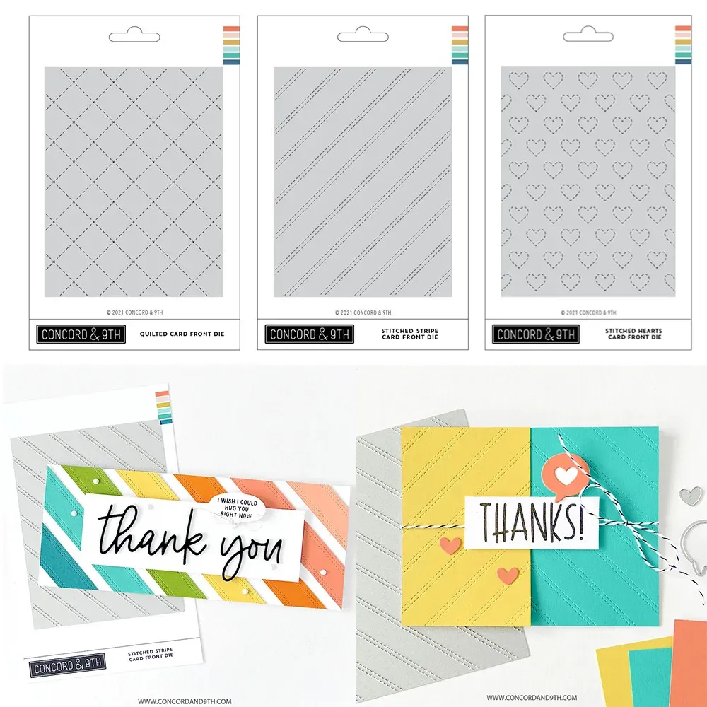 Layered Stitched Diamonds Metal Cutting Dies Set – For Card Making, Scrapbooking, Embossing