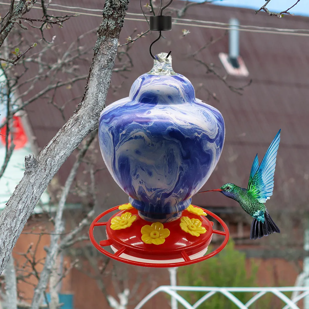 Plastic Hanging Hummingbird Feeder Flower Bird Water Bottle With Seed Tray For Yard Garden Decor From Ddmymay 19.29 DHgate.Com