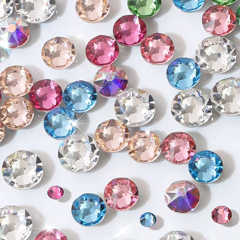 SS3-SS20 Flatback Crystal AB Non hotfix Rhinestones AB Strass for Nail Art Decorations
