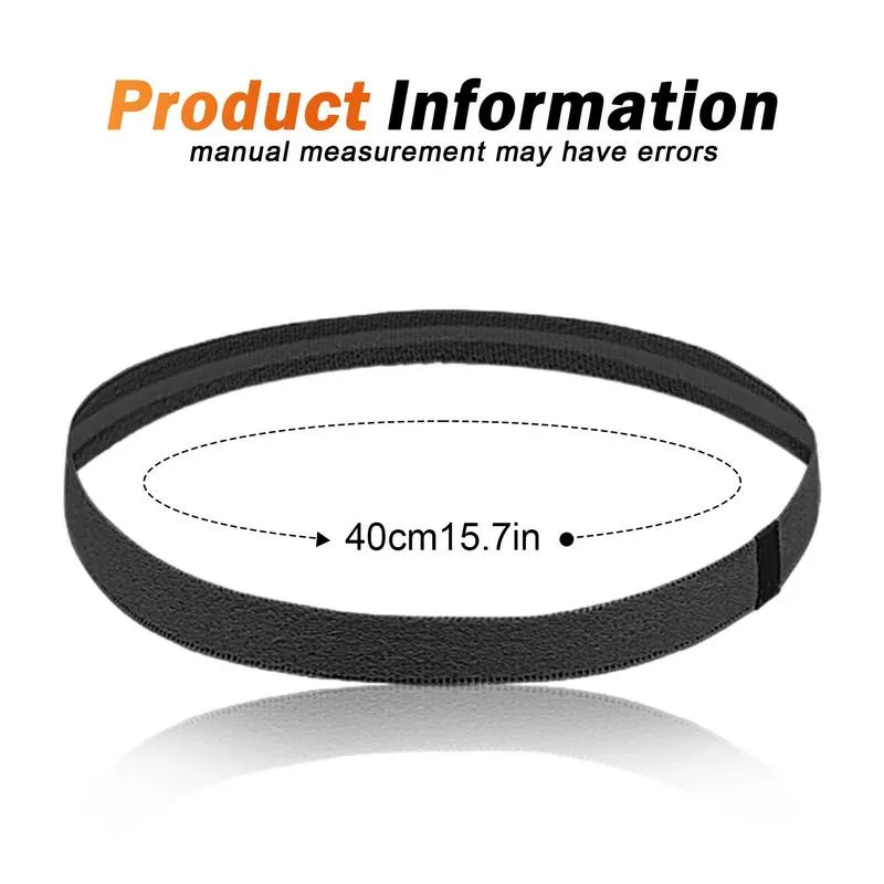 12 Pack Elastic Thin Headbands - 6 Colors, Non-Slip Skinny Hair Bands For Sports & Workouts - View #3