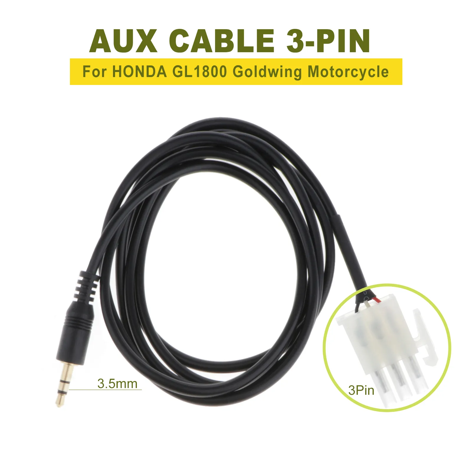 YONGYAO Adattatore Cavo Audio AUX a 3 Pin Bluetooth per Honda-Goldwing GL1800 5-12V BT 5908