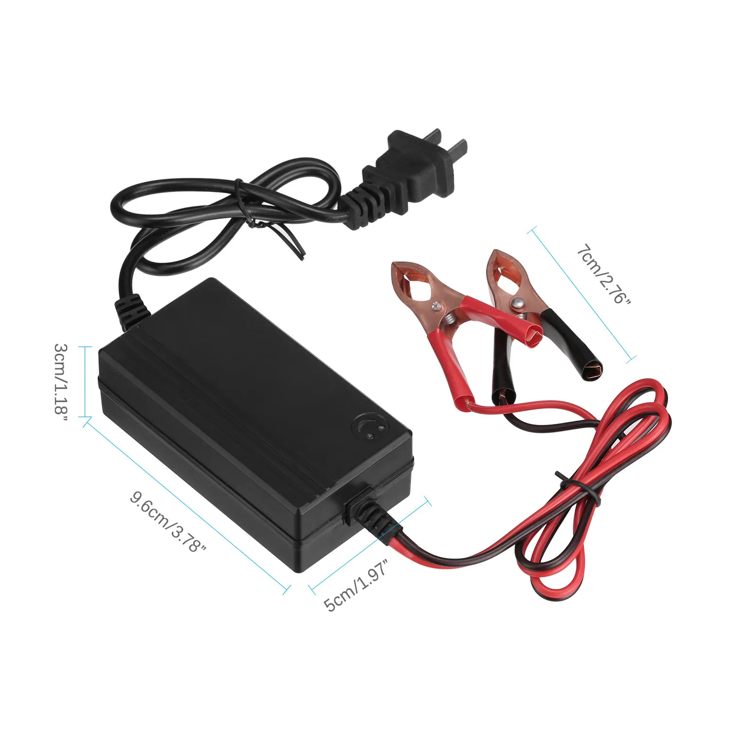 12V Portable Car Battery Charger and Maintainer for B oats Motorcycles RVs