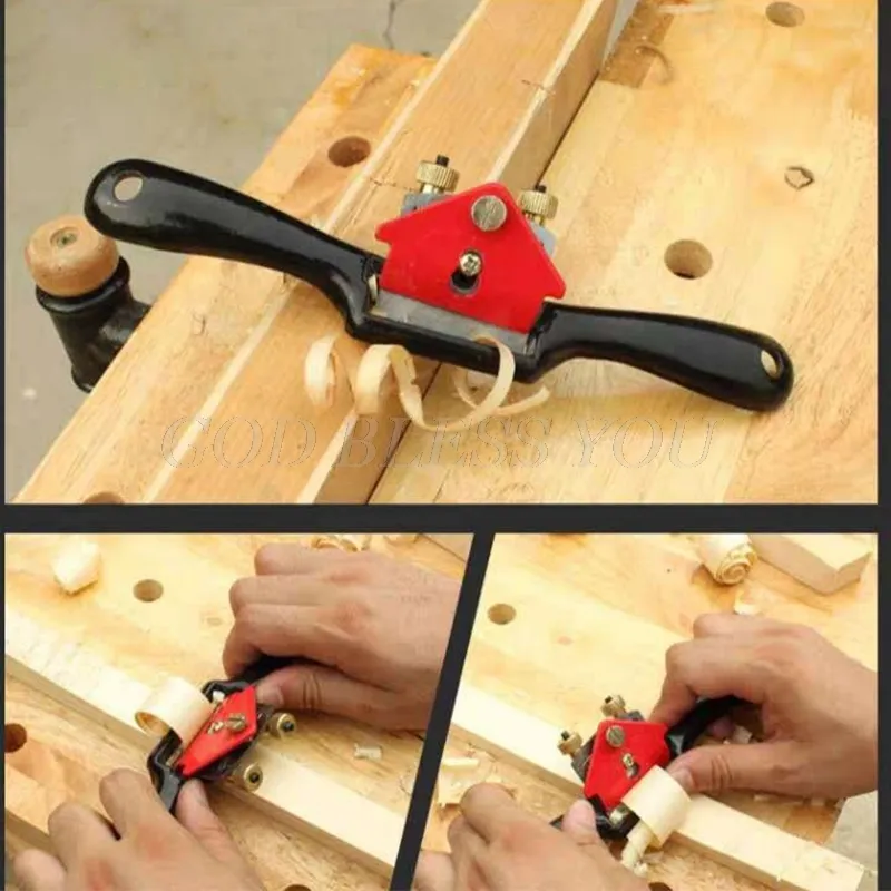 Adjustable SpokeShave With Flat Base And Metal Blade For Crafting, Premium Hand Tool, Perfect Manual Tool For Wood Working (1pc Metal And 1pc Wood)