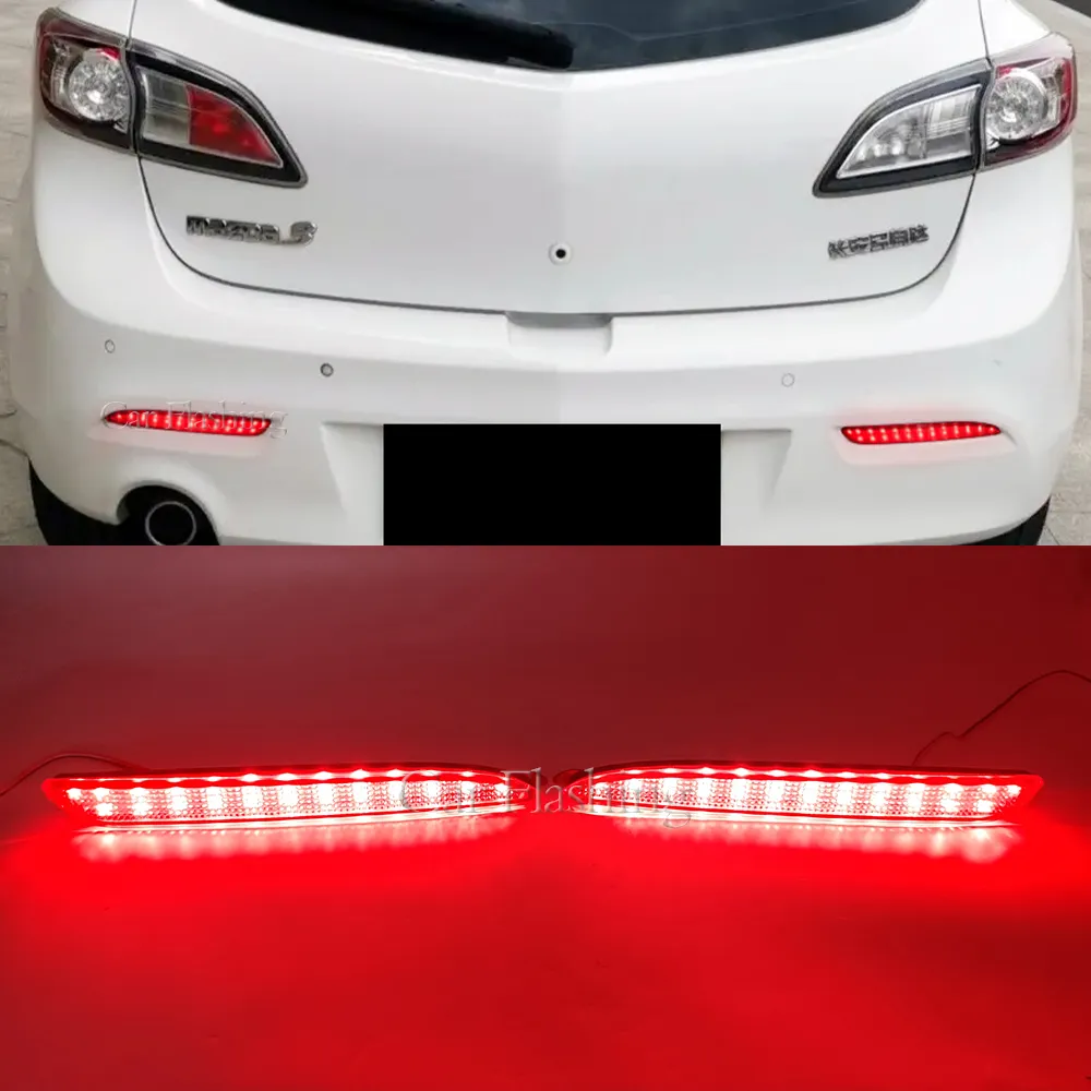 Luces LED Para Parachoques Trasero De Mazda 3 Y 6 2014-2019 - Intermitentes Y Freno, Rojo, Fácil Instalación