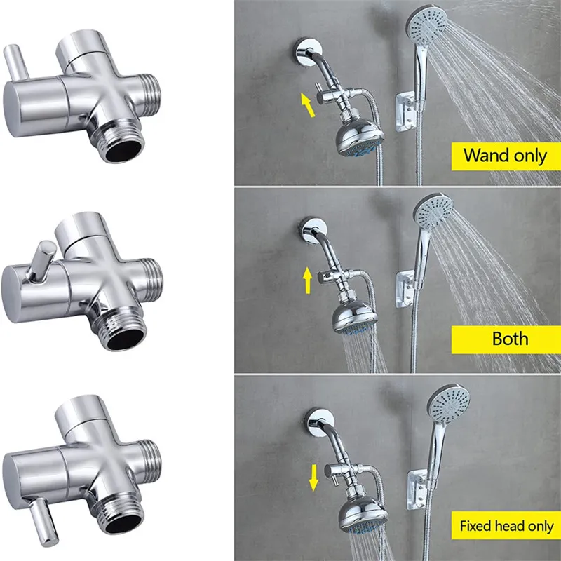 G1/2in 3 Way Brass Diverter Valve T-Adapter Conver... - Grandado