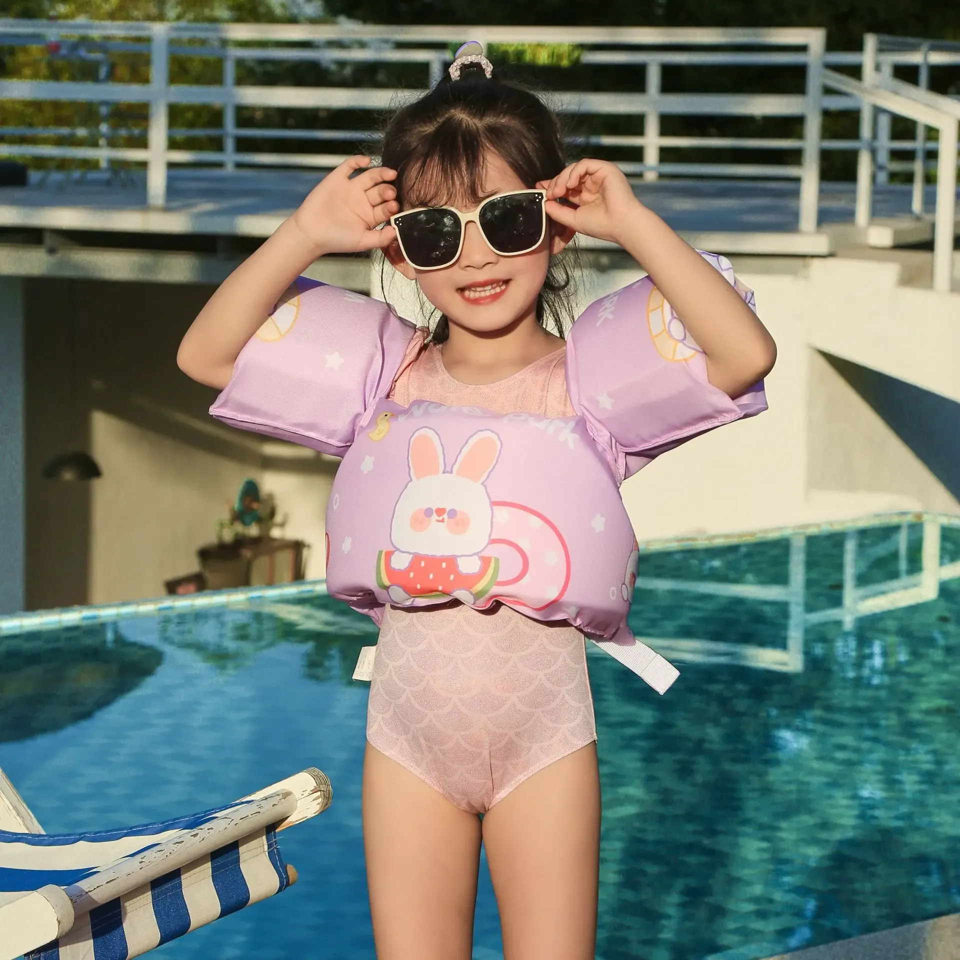 2024Inflatable Kids Arm Floats, Child Swim Arm Sleeves, Colorful Pool  Floats for Toddlers Ages 3-6, Learn to Swim Float Vest for Boys Girls