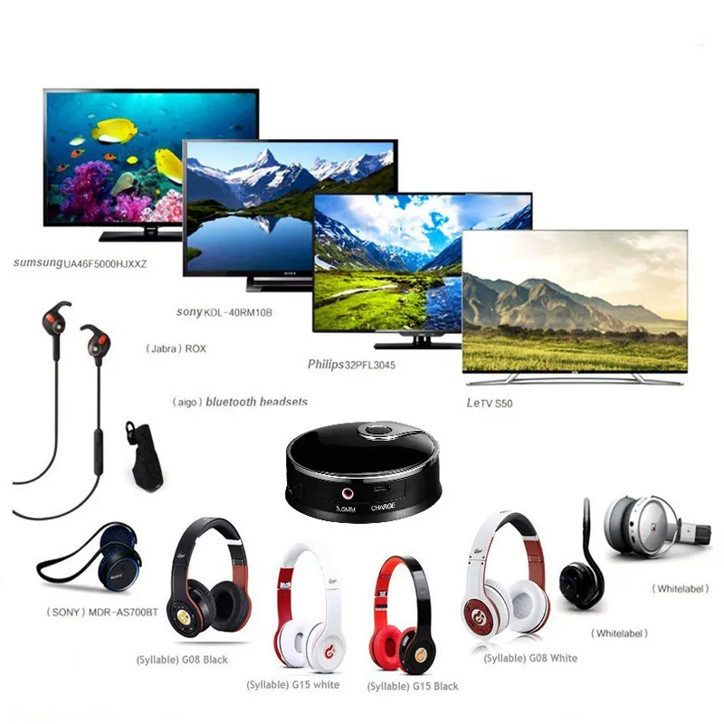 Tebe Bluetooth Audio Transmitter 3.5MM Aux TOSLINK/Coaxial Wireless Stereo Music Adapter for PS4 TV PC Speaker Headphone