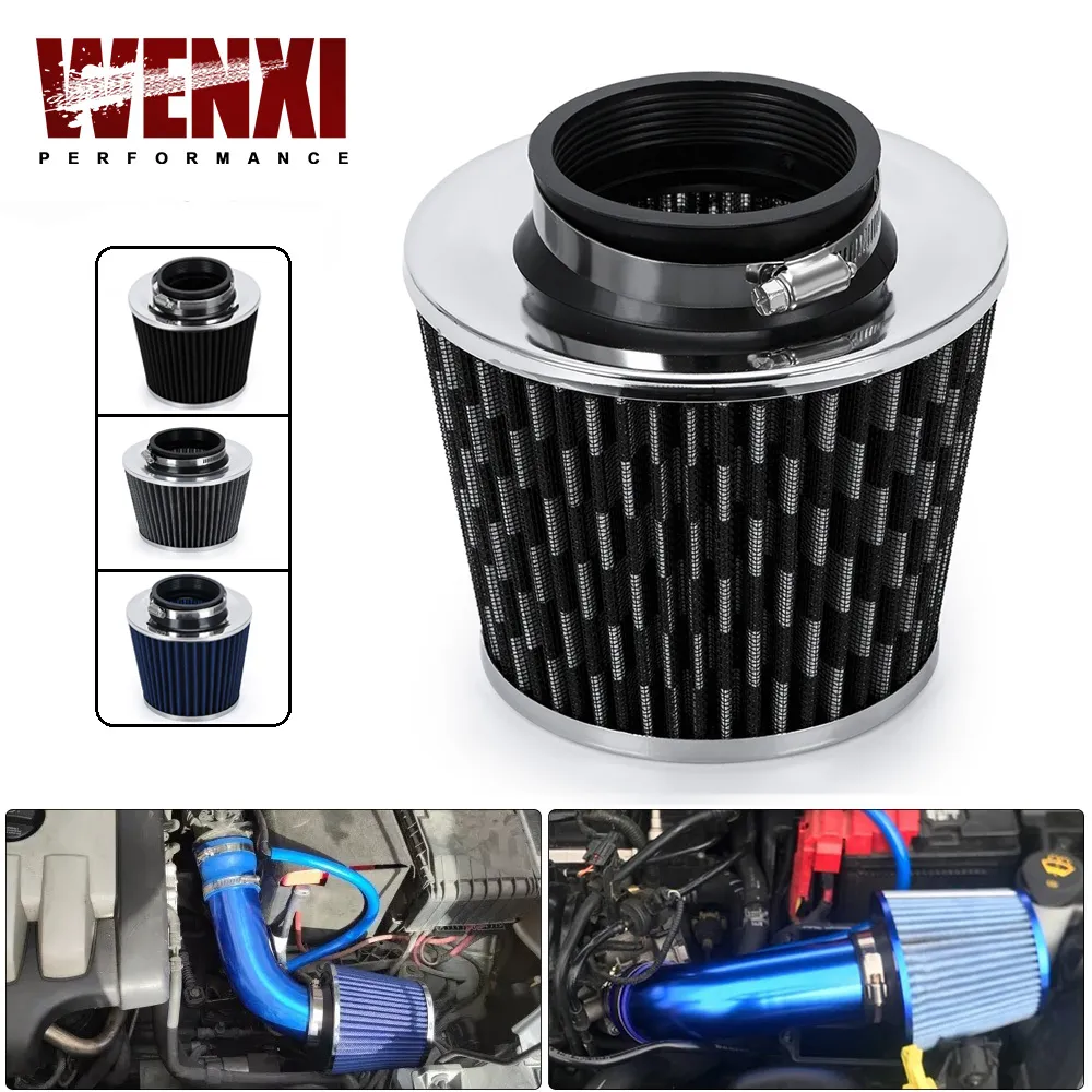 3inch 76mm High Flow Inlet Dry Air Filter Cold Air Intake Cone Replacement Us