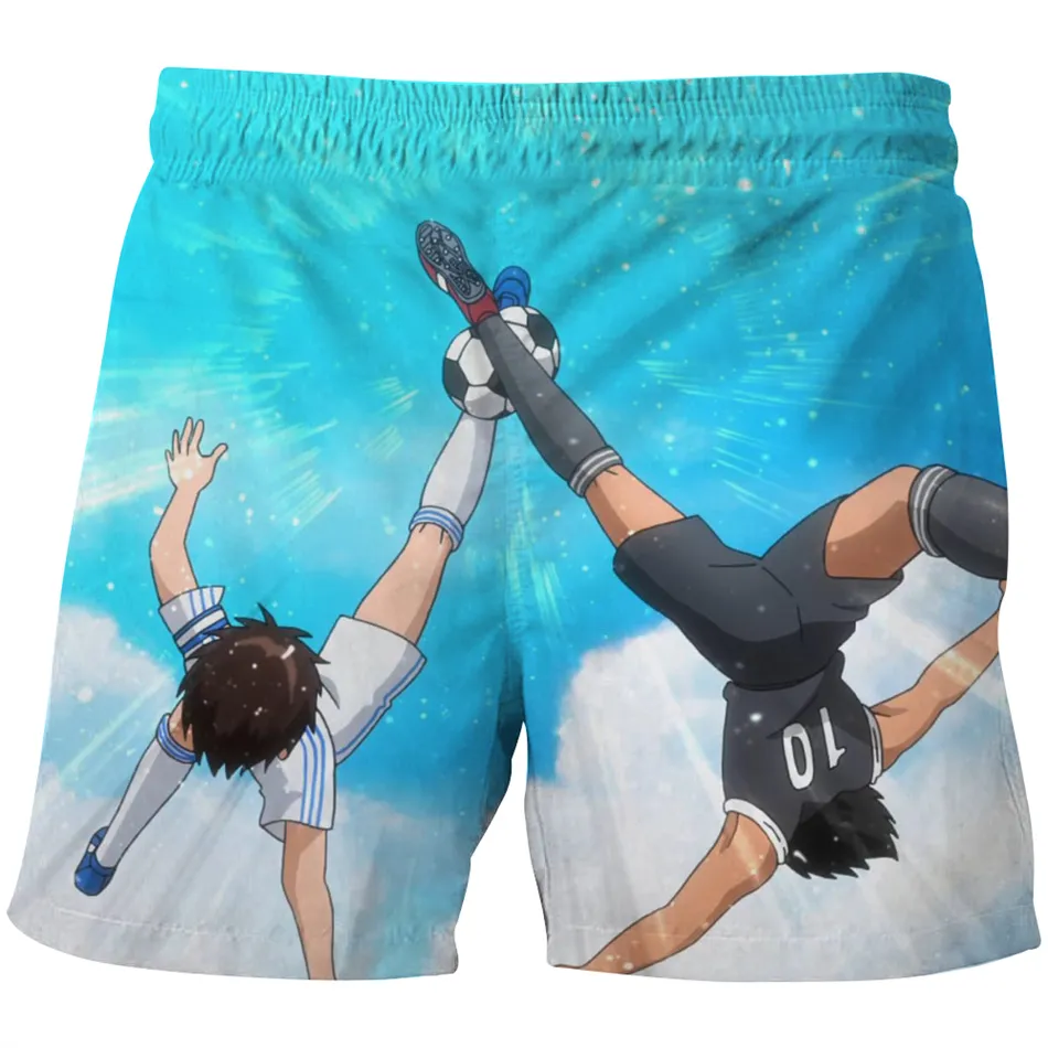 Captain Tsubasa 3D Printed Japanese Anime men in swim shorts