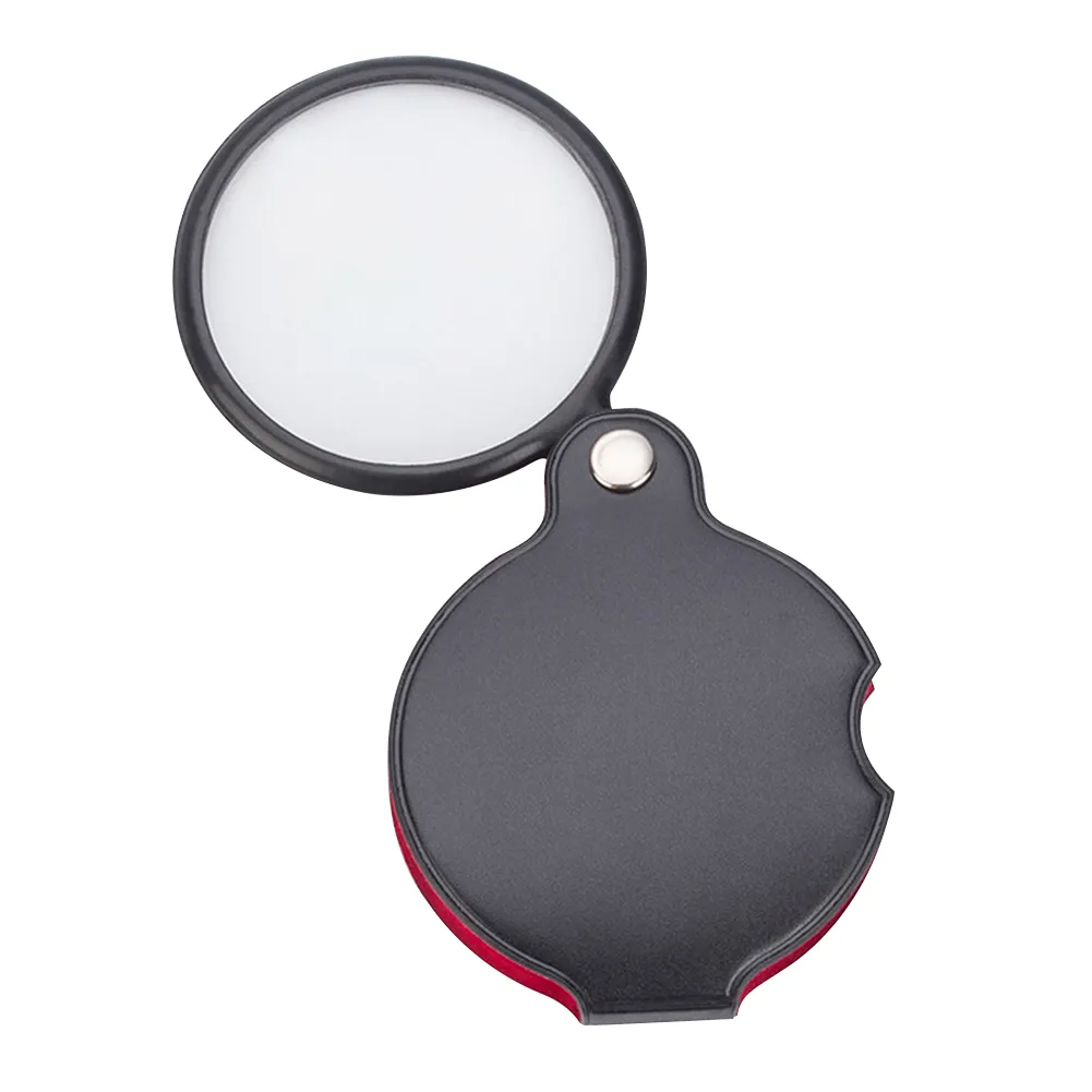 Mini Magnifier 8X Foldable Pocket Magnifying Glass 50mm Acrylic Lens ...
