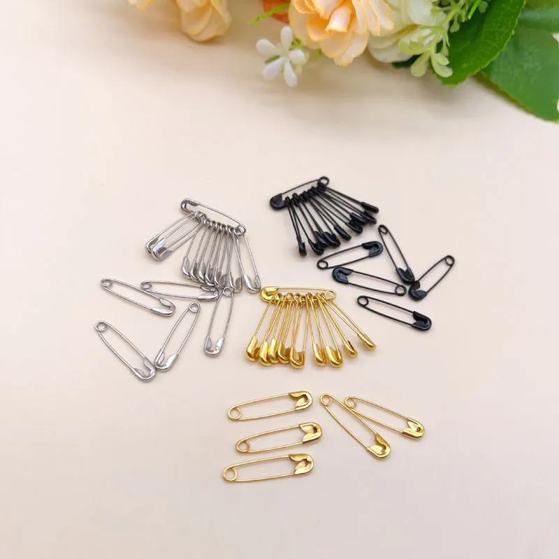 DHgate.com:200pcs Black/Silver/Gold Safety Pins for Jewelry Making ...