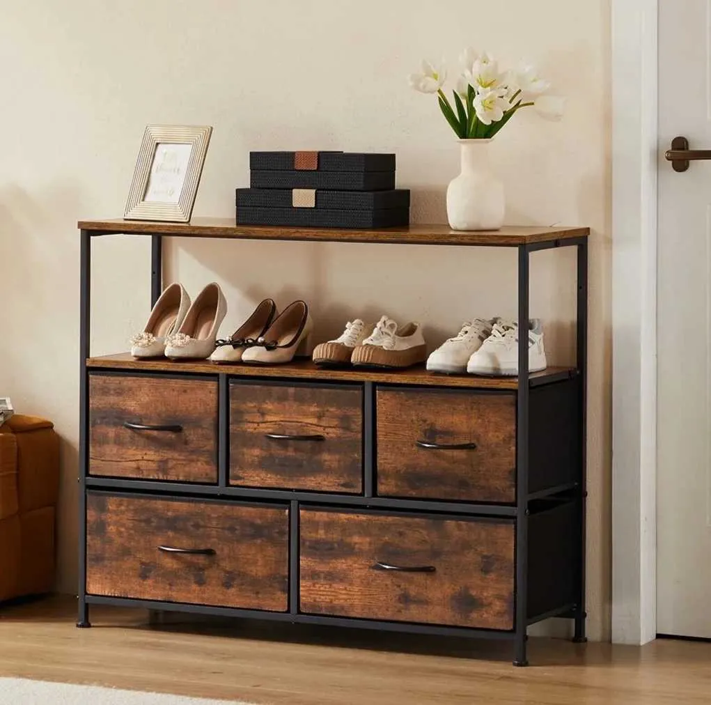 JHK Multilayer Shoe Cabinet Dresser With 5 Fabric Drawers Space Saving Floor Standing Bike Rack For Home Furniture L406 From Caesar barbarossa 36.76 DHgate.Com