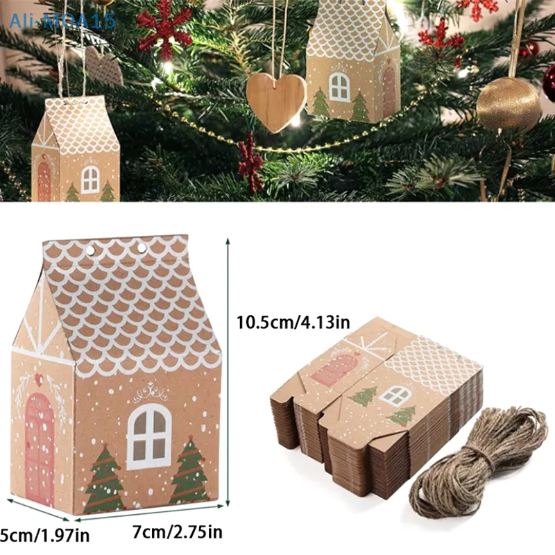 100x Kraft Paper Bags Cookie Candy Gift Protective Isolation Package Decor #j1 - Foto 7