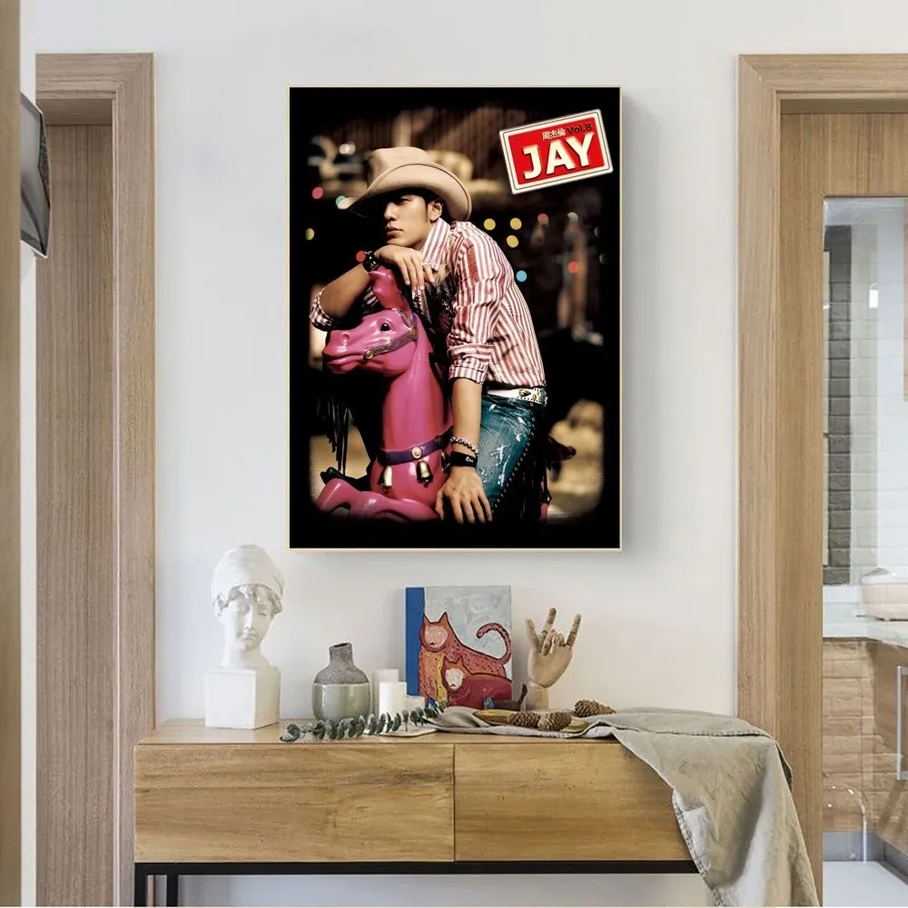 Singer Superstar Jay Chou Vintage Kraft Paper Poster From