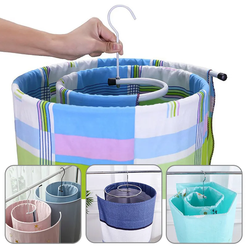 Rotating Round Spiral Drying Rack for Quilts, Sheets, Blankets | Indoor ...
