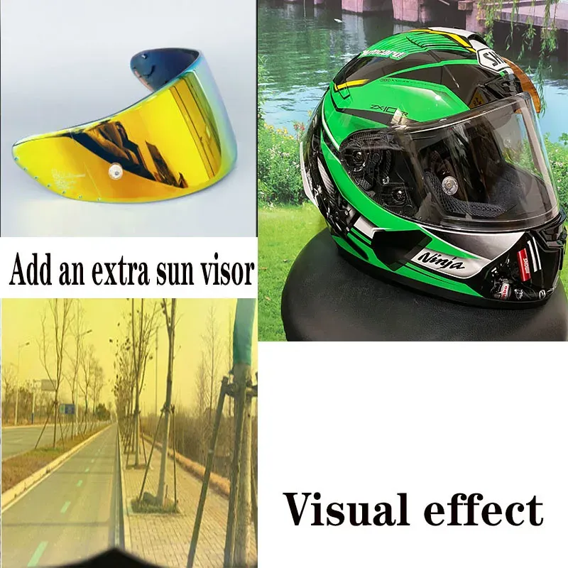 Green Full Face moto helmets for X- Spirit III, ZX-10RR Green Full Face moto helmets for X- Spirit III, ZX-10RR