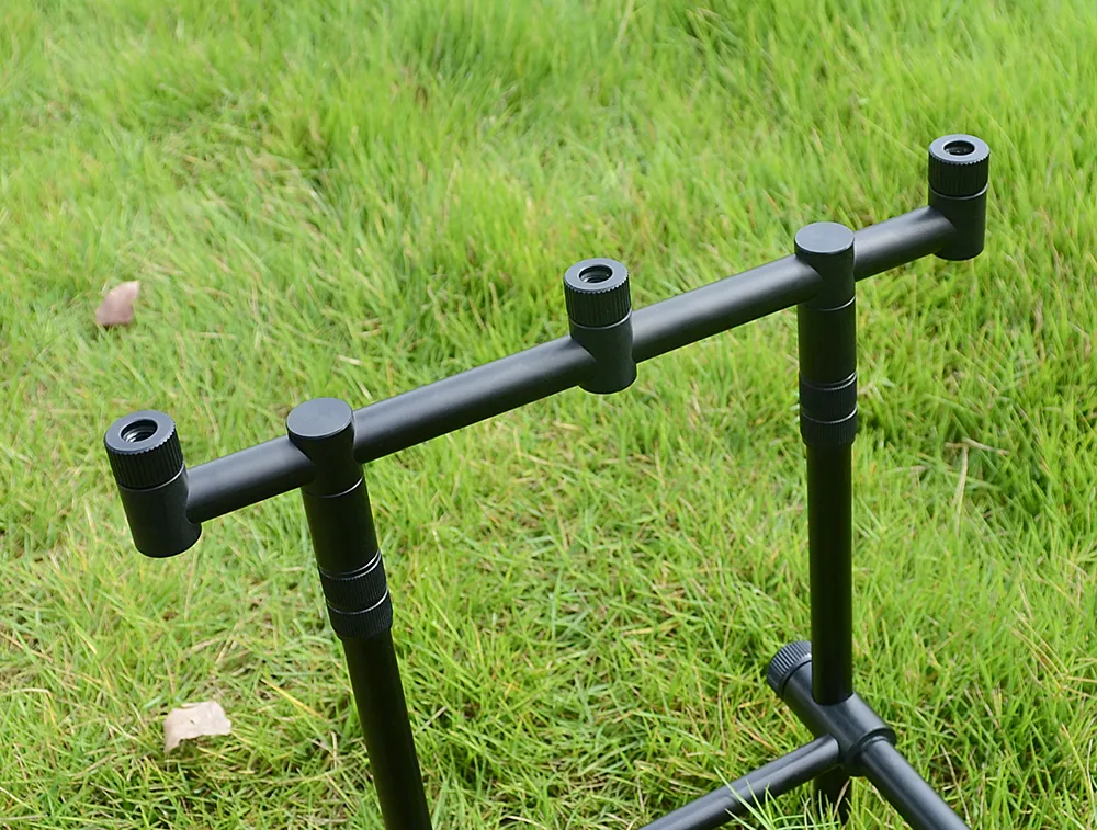 bank fishing rod holders carp Heavy duty Holder with 4 rod holding positions on bracket that can be hammered on RM Industries Rite-Hite Fishing Rod