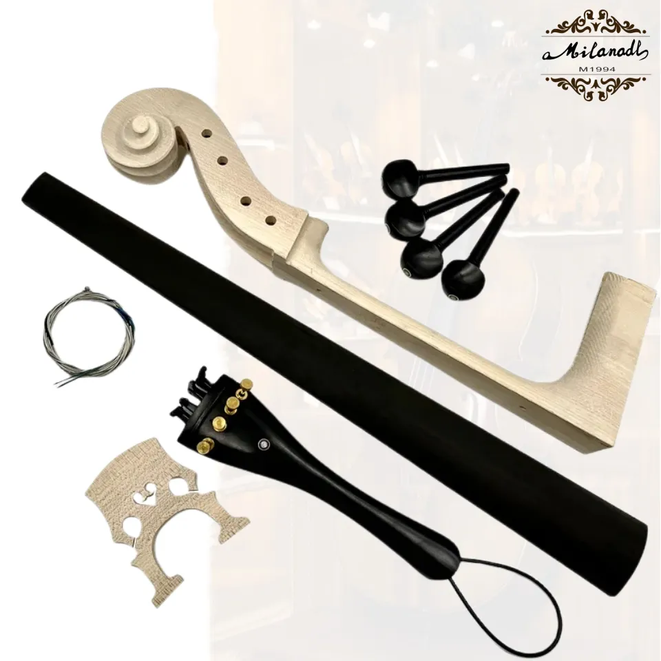 DHgate.com:4-Piece Cello Parts Set: Maple Wood Cello Neck