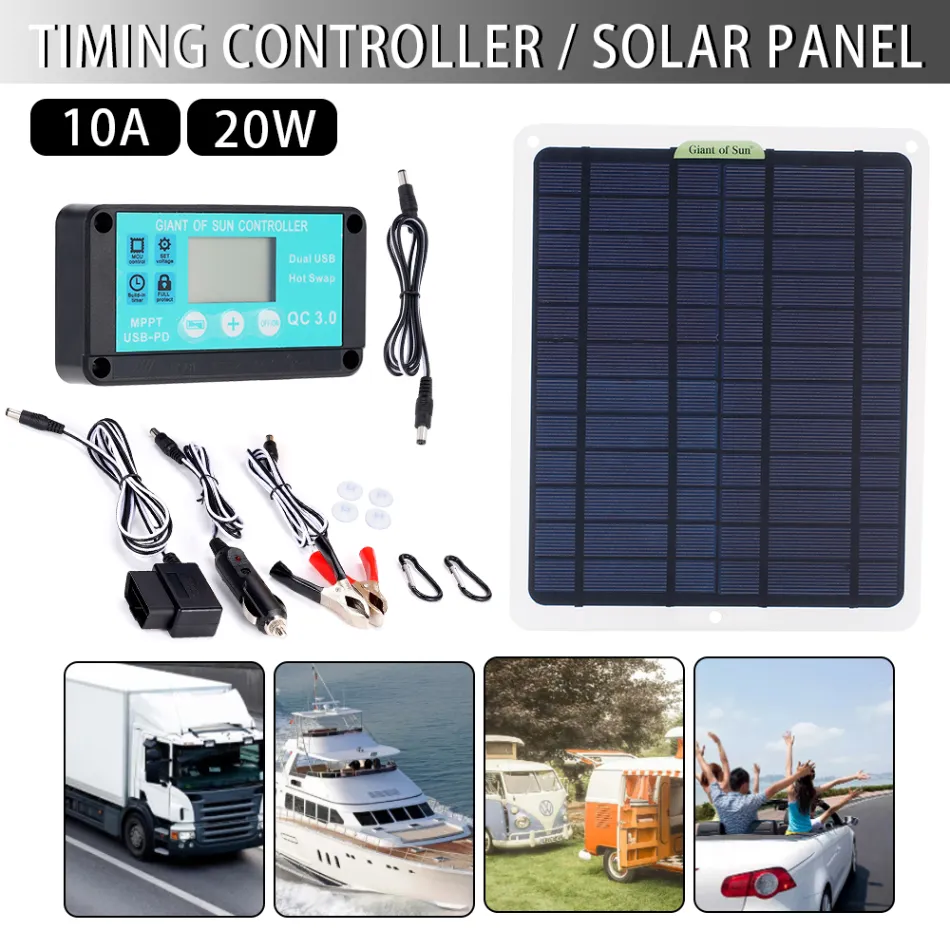 12V 10A MPPT Solar Charge Controller - 12V/24V for Vehicle, Car Battery ...
