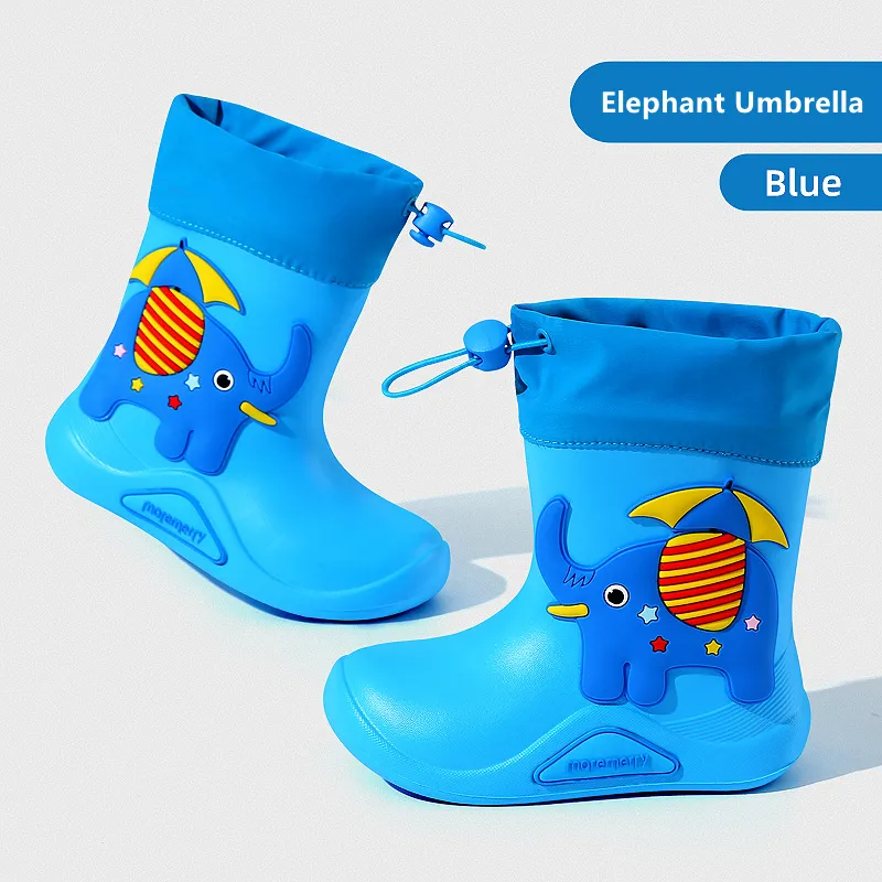 Stivali di gomma per bambini piccoli, in gomma impermeabile per ragazzi e ragazze, stivali in gomma naturale, a mezza gamba, antiscivolo, stivali in gomma unisex, leggeri, stivali da pioggia corti, d