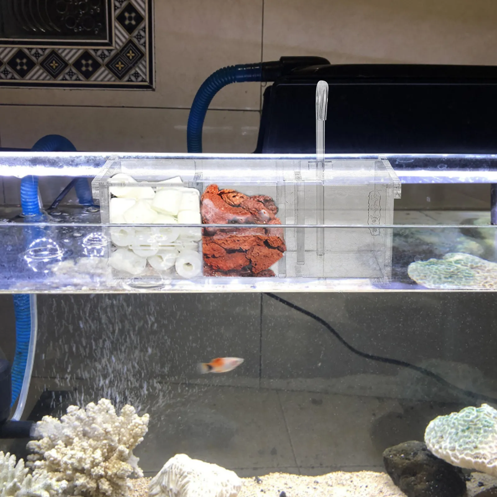 Acrylic Fish Tank Filter Tool Aquarium Supplies Filter Accessories Crystal Clear