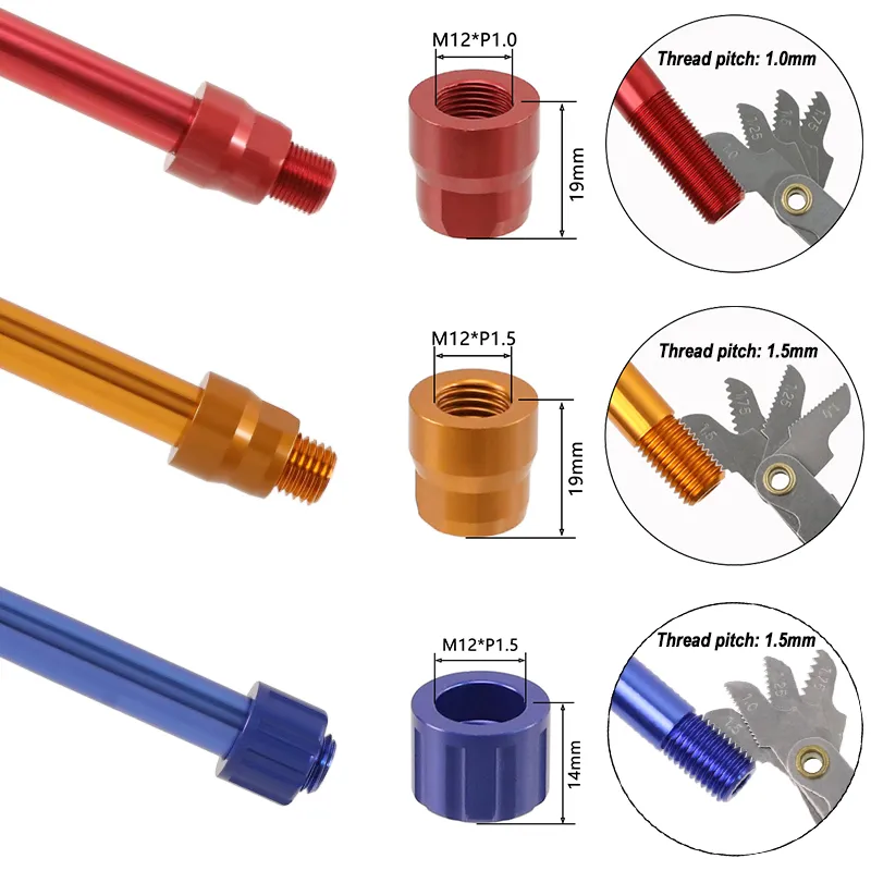 HEPPE Bicycle Thru Axle Nut Screw Bike Hub Tube Shaft Skewer Caps
