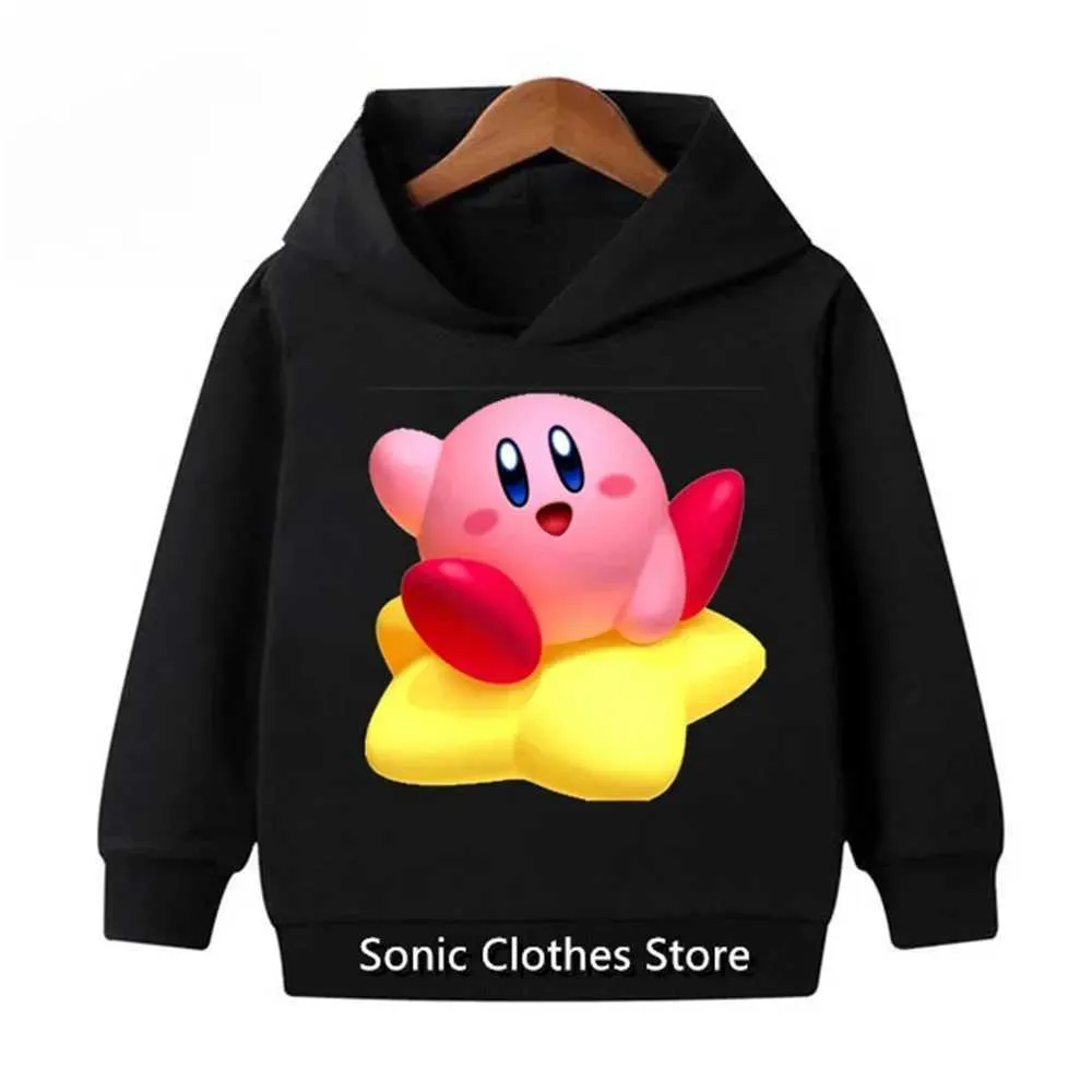 Kawaii Kirby Anime Hoodie For Girls Boys Thick Long Sleeve Cartoon Figure Hoodies Autumn Clothing With Hat From Xpreal 4.12 DHgate.Com
