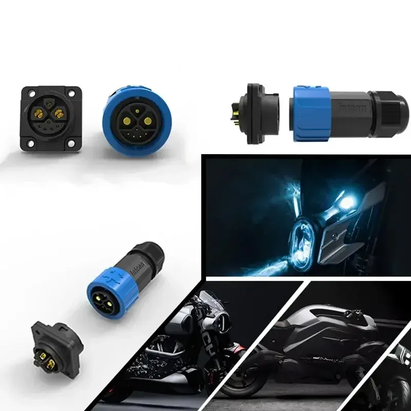 Connecteur M23 IP67 Mâle/femelle 2+1+5 Pour Batterie - Prise De Charge Moto Et Vélo électrique - Haute Température, étanche