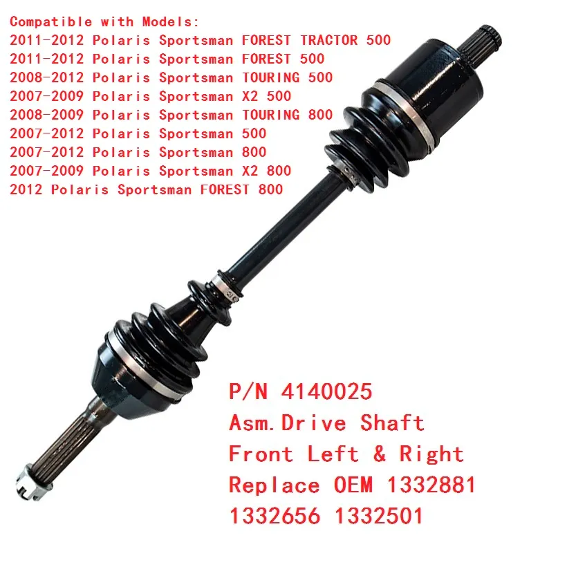 BFO Rear Prop Drive Shaft For Polaris Sportsman 700 4x4 EFI (2004-2007) & More Models